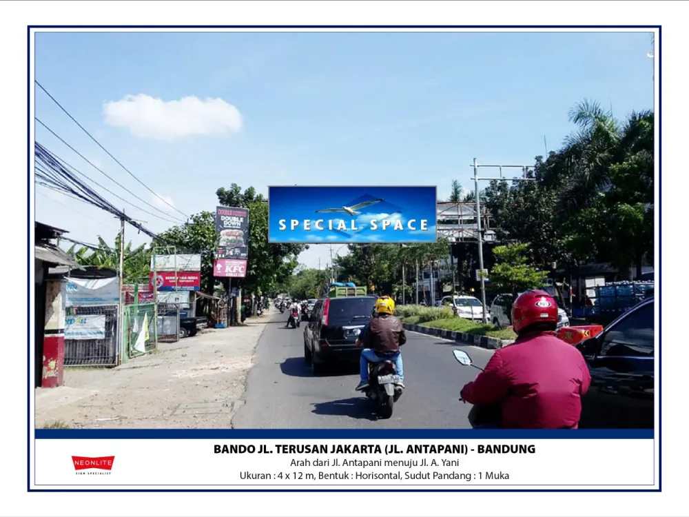 Billboard<br>LED Bando Jl. Terusan Jakarta (Jl. Antapani), Bandung 20200625 lok jl terusan jakarta antapani bdg a