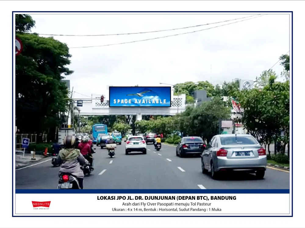 Billboard<br>LED JPO Jl. Dr. Djundjunan (Depan BTC), Bandung<br> 20200625 lok jpo jl djundjunan dpn btc bandung b