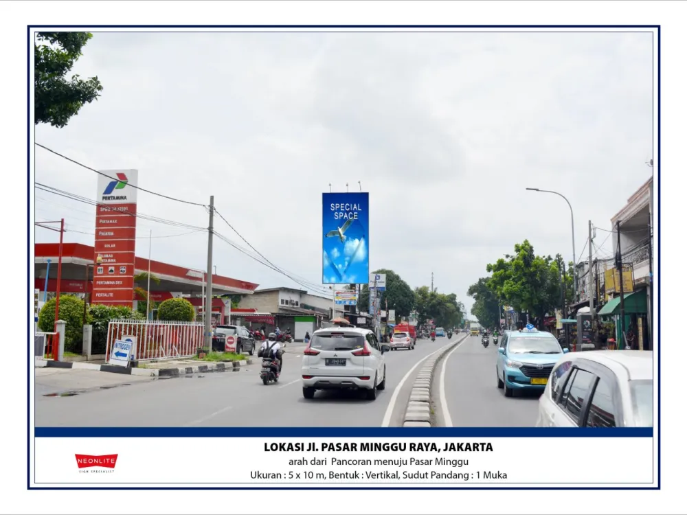 Billboard<br>LED Jl. Raya Pasar Minggu, Jakarta 20220509 lok jl raya pasar minggu jakarta