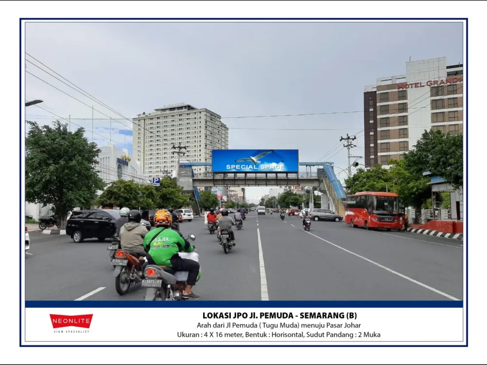 Billboard<br>LED Jl. Pemuda, Semarang (B) lok jpo jl pemuda semarang b